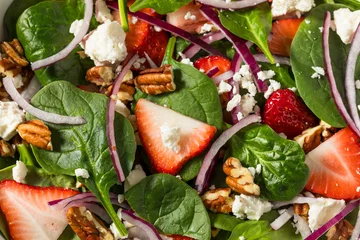 Poster Healthy Homemade Strawberry Feta Spinach Salad © Brent Hofacker