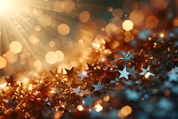 christmas background with bokeh