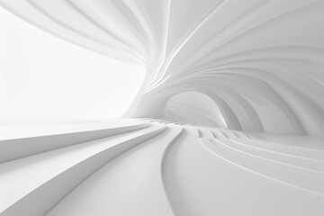 Futuristic Minimalism Clear White Geometric Background