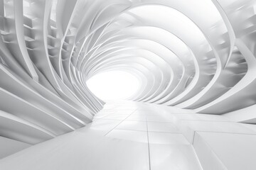 Clear white geometric background representing futuristic minimalism