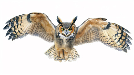 Great Horned Owl - obrazy, fototapety, plakaty