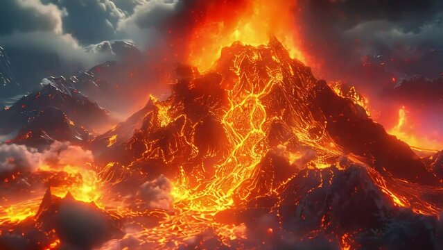 amazing volcanic eruptions, lava, magma