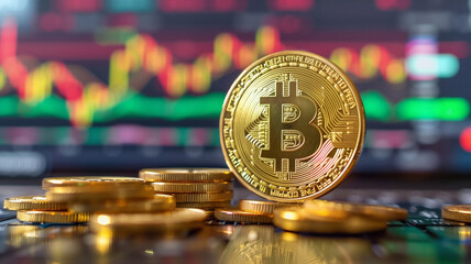 bitcoin coin success concept