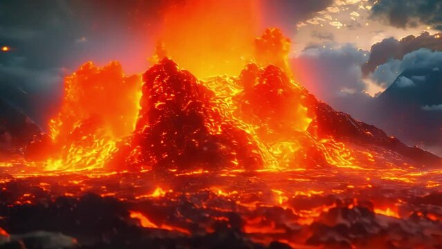 amazing volcanic eruptions, lava, magma