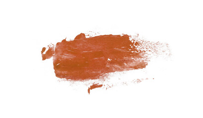 Orange brush watercolor painting isolated on transparent background. watercolor png.