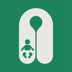 SAFETY CONDITION SIGN PICTOGRAM, INFANT'S LIFEJACKET ISO 7010 - E046 - SVG