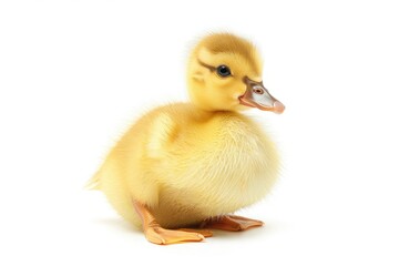 Fototapeta premium Cute little duckling isolated on white background