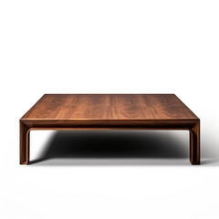 a modern solid wood square coffee table with a simple design сreated with Generative Ai