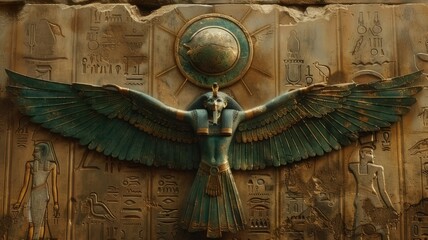Symbols of reverence from ancient Egypt
