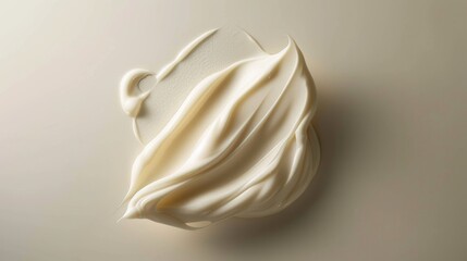 A drop of thick creamy white skin care cream promotional photo