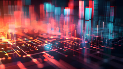 Illustration Of Stock Market Investment With Candlestick Graph Chart And Trading. Сoncept Stock Market Investing, Candlestick Graphs, Trading Strategies, Investment Tips, Analyzing Market Trends