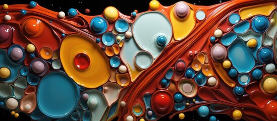 A close-up image of a vibrant sculpture of a butterfly featuring a variety of different colors