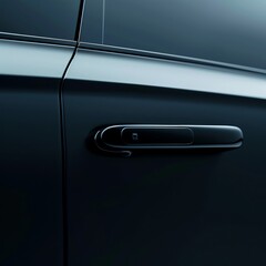 Closeup Shot of Handle Car Door