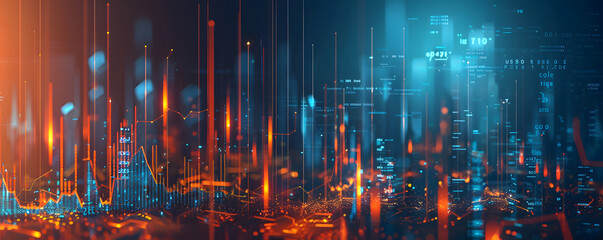 Fototapeta premium abstact graphic blackground for digital, wave, investment, digital or business concept.