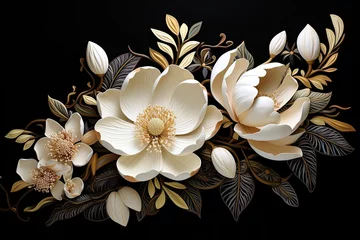 Zelfklevend Fotobehang magnolia blooming flowers © neirfy