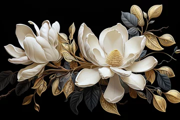 Fototapeten magnolia blooming flowers © neirfy