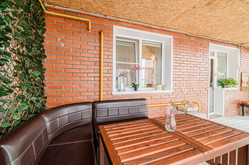 standard interior apartment. living room with sofa