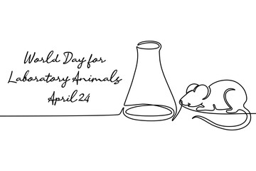 line art of World Day for Laboratory Animals good for World Day for Laboratory Animals celebrate. line art. illustration.
