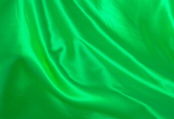 Satin fabric background green