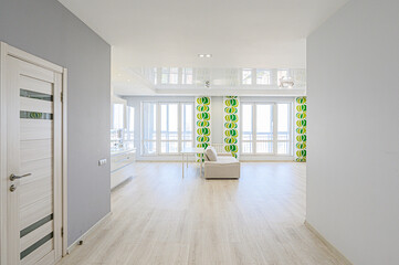 standard interior apartment. living room with sofa