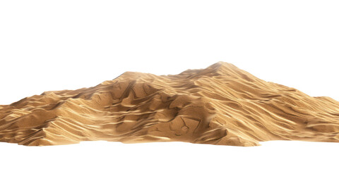 Desert sand pile, isolated isolated on transparent png.
