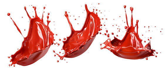splash of red paint isolated transparent PNG