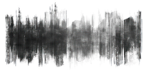 Lines hatching grunge graphite pencil isolated isolated on transparent png.
