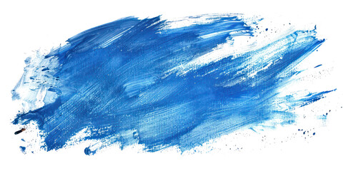 Blue ink brush stroke, Orange brush splashes isolated on transparent png.	 - obrazy, fototapety, plakaty