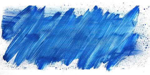 Blue ink brush stroke, Orange brush splashes isolated on transparent png.	