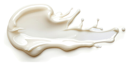 Sun lotion spilled, tanning cream puddle, isolated on transparent png.