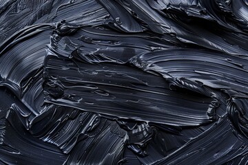 Abstract black acrylic painting background. generative ai - 765034795