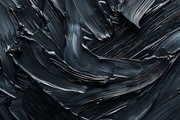 Abstract black acrylic painting background. generative ai