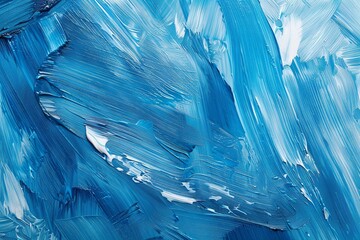 Abstract blue acrylic painting background. generative ai - 765034973