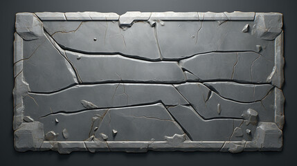 grey stone plate rectangle thin elements sharp сreated with Generative Ai