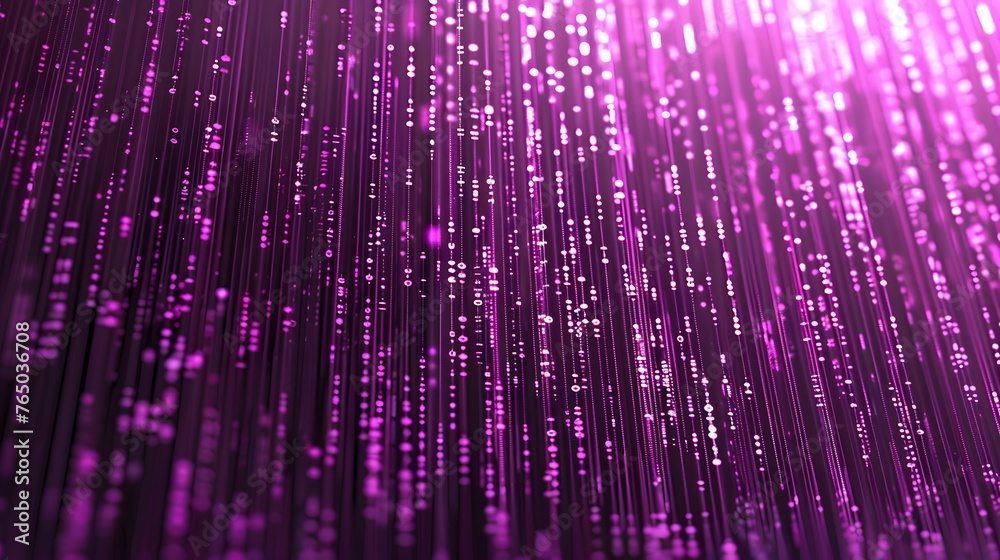 Wall mural purple Binary Data background