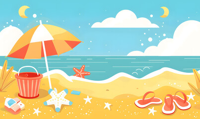 Fototapeta na wymiar summer beach scene travel concept.