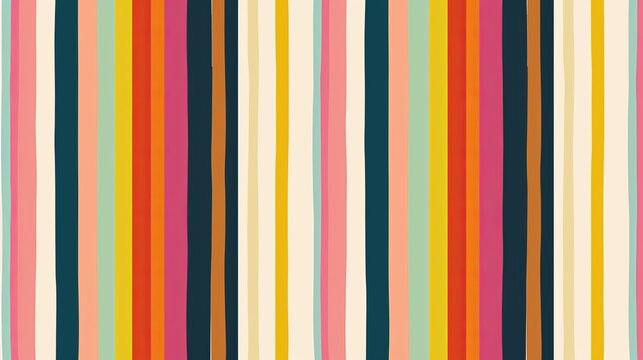 Vibrant seamless pattern: colorful stripes background for design projects