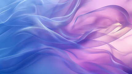 Fluid Silk Fabric in Blue and Pink Tones
