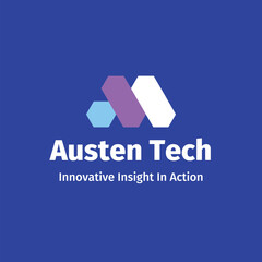 Austen tech business logo design