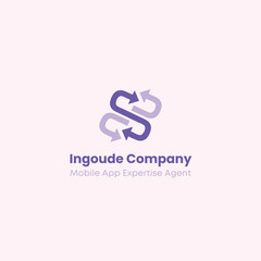 Ingoude company abstract logo design