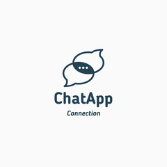 Chat app logo vector
