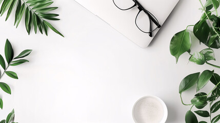 white paper with leaves