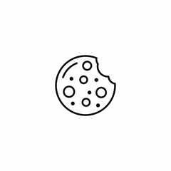 Bitten Cookie Snack Dessert icon