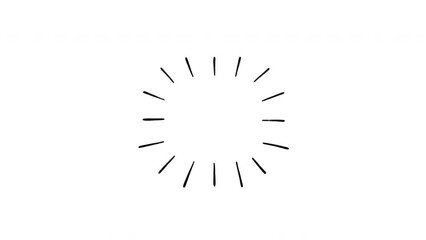 Large accent burst, loopable hand drawn doodle animation on a white background 