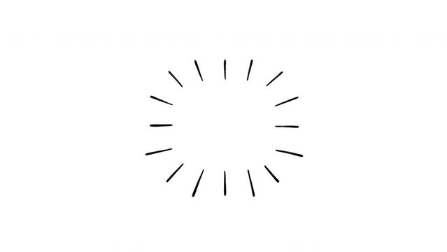 Large accent burst, loopable hand drawn doodle animation on a white background 