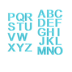 3D TEXT alphabet
