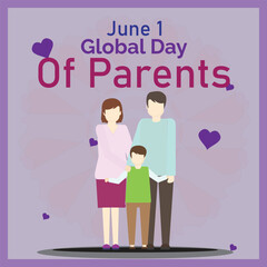 This is simple and vector Global day of Parents background and it is editable.