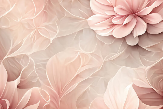 floraler, weicher Hintergrund in zartem Rosaton, copy space