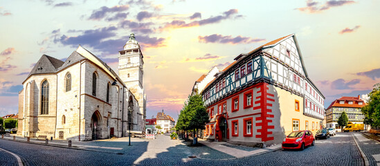 Altstadt, Bad Langensalza, Thüringen, Deutschland  - obrazy, fototapety, plakaty