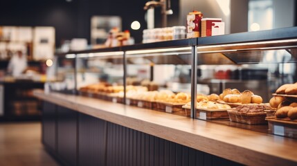 Blurred shopping mall business center interior background for professional presentations